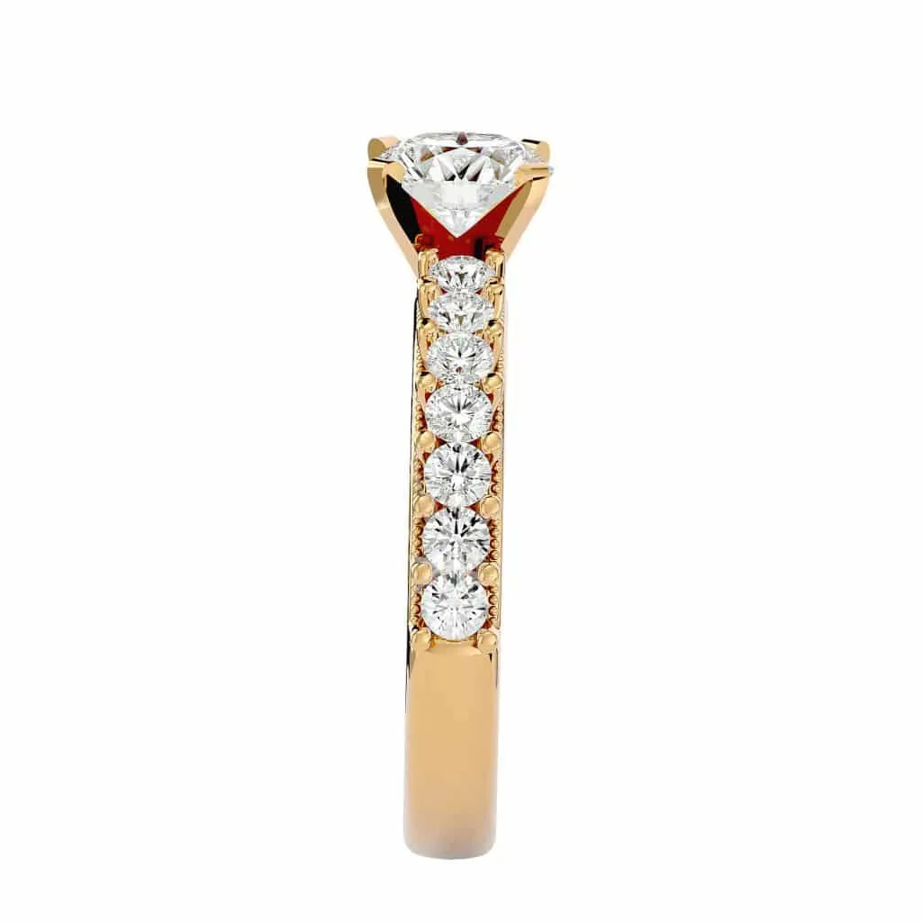 Vintage Engagement Ring Scalloped Prong Setting