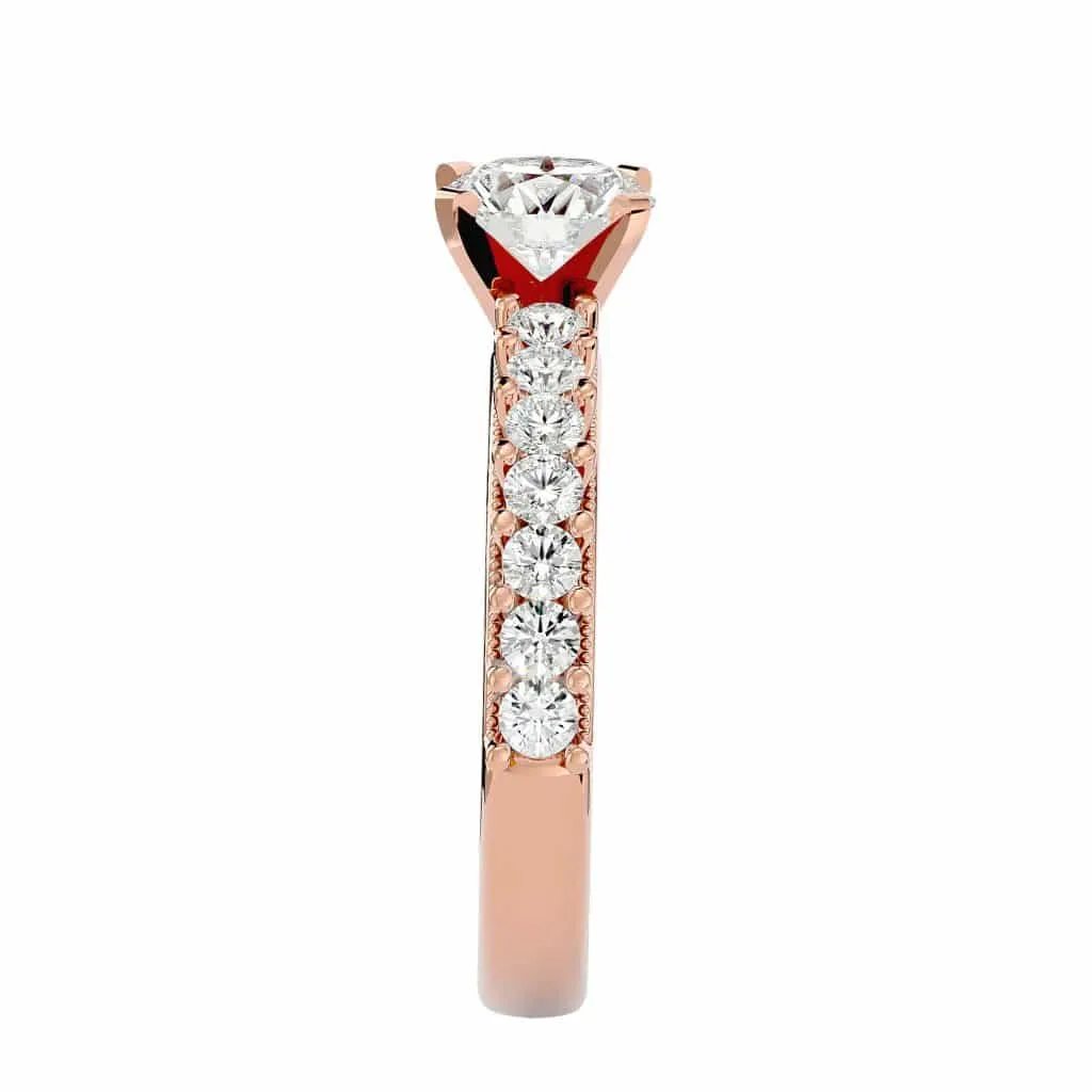 Vintage Engagement Ring Scalloped Prong Setting
