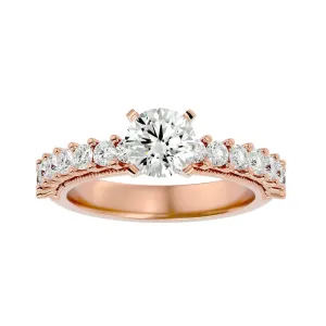 Vintage Engagement Ring Scalloped Prong Setting