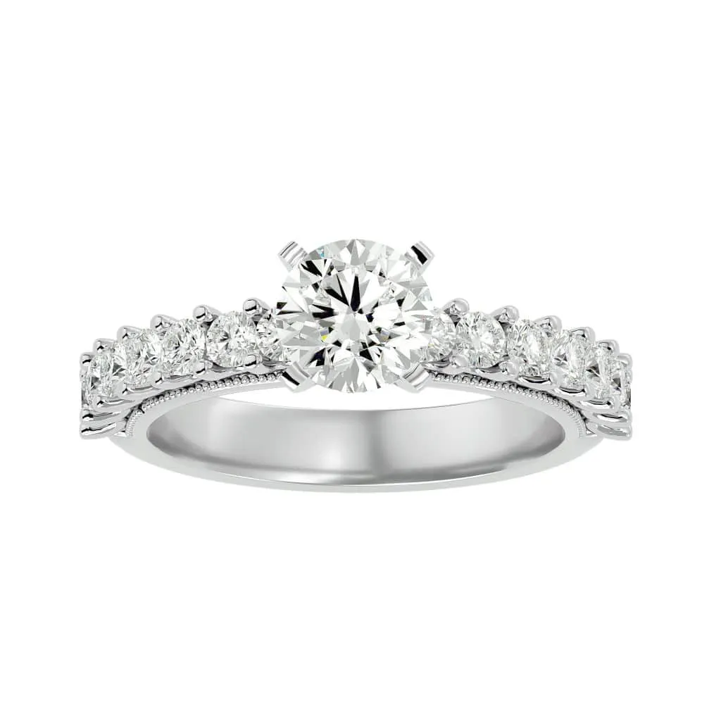 Vintage Engagement Ring Scalloped Prong Setting
