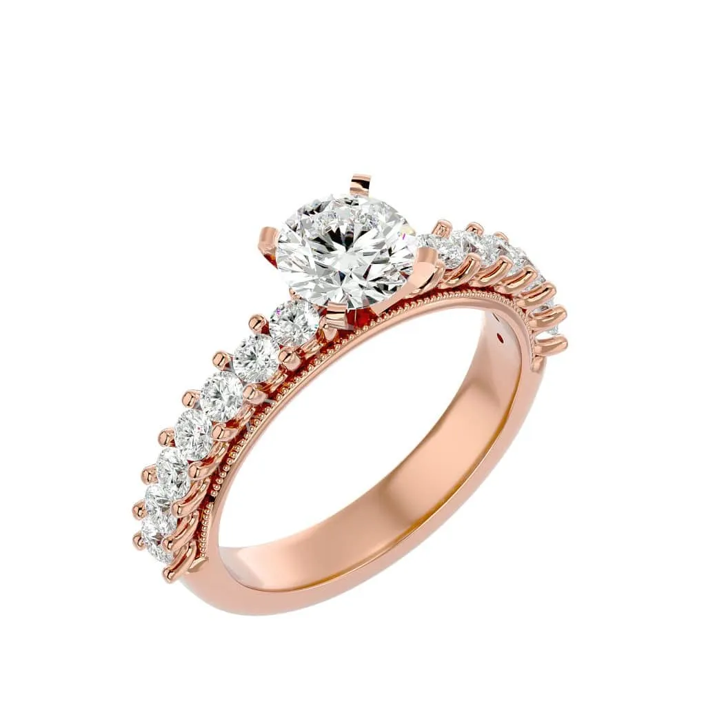 Vintage Engagement Ring Scalloped Prong Setting