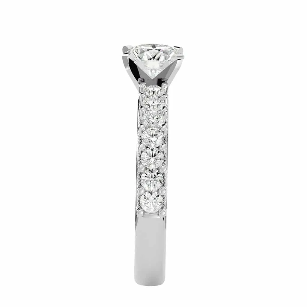 Vintage Engagement Ring Scalloped Prong Setting