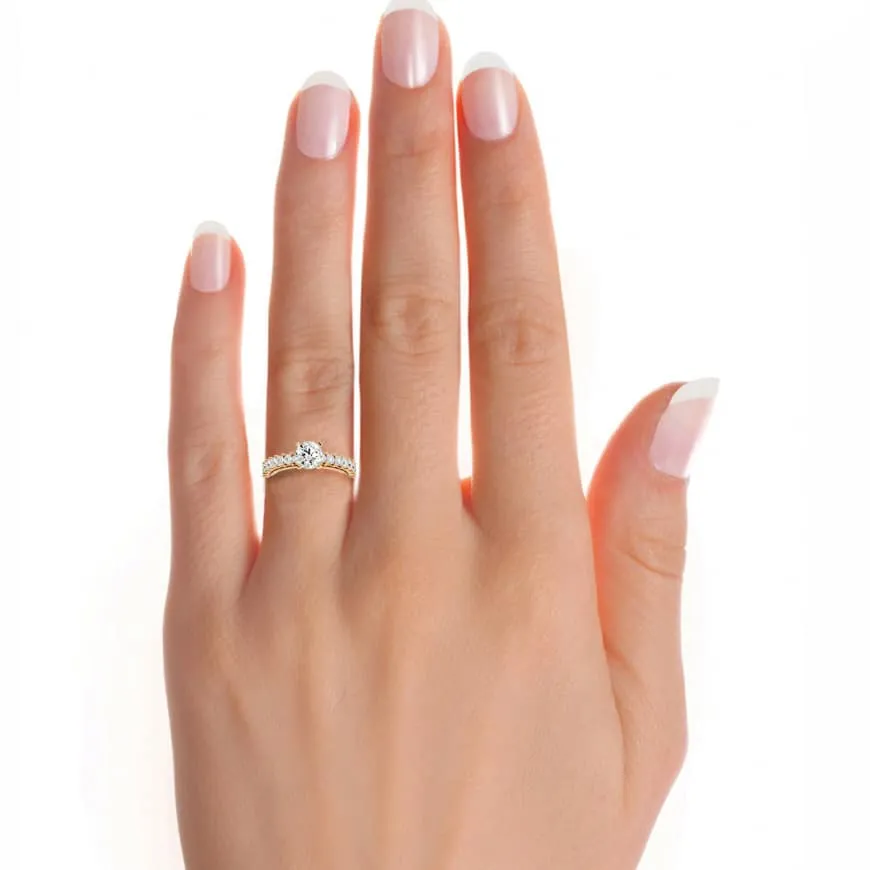 Vintage Engagement Ring Scalloped Prong Setting