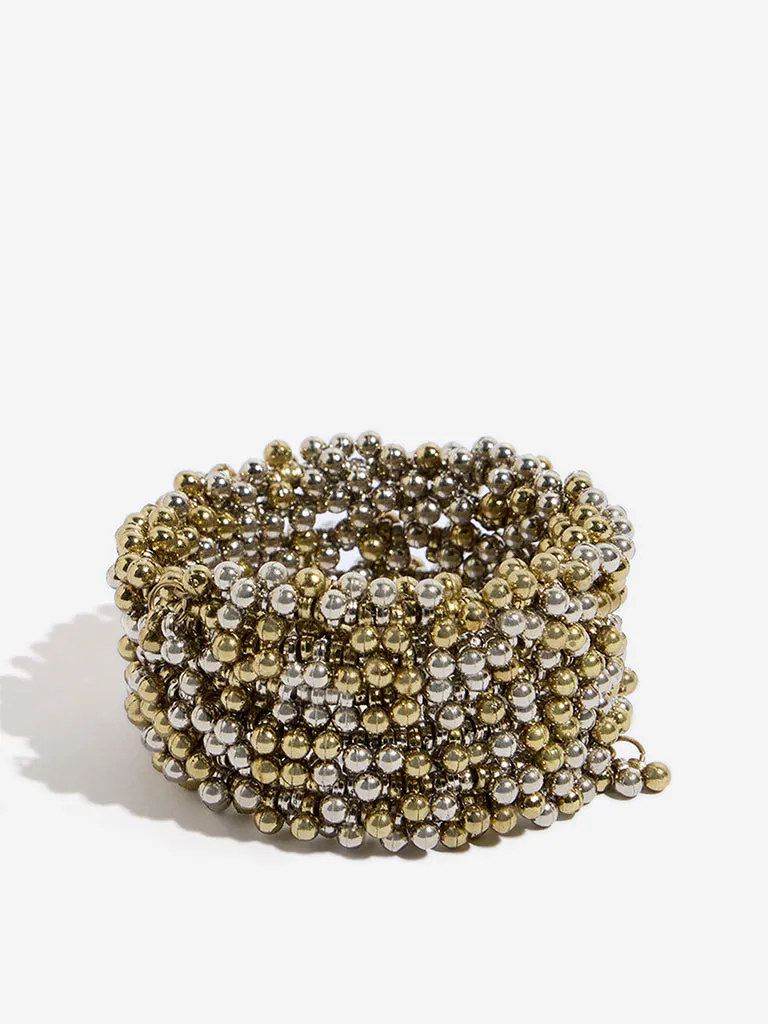 Westside Accessories Silver Dual Tone Coil Bracelet