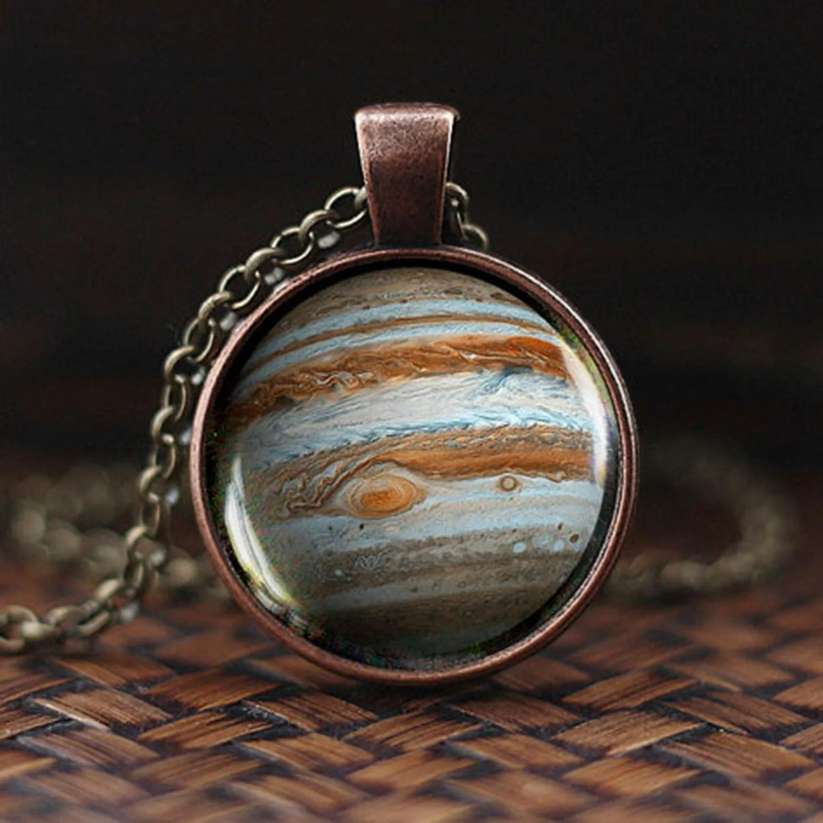 Women Charming Universe Glass Cabochon Galaxy Necklaces