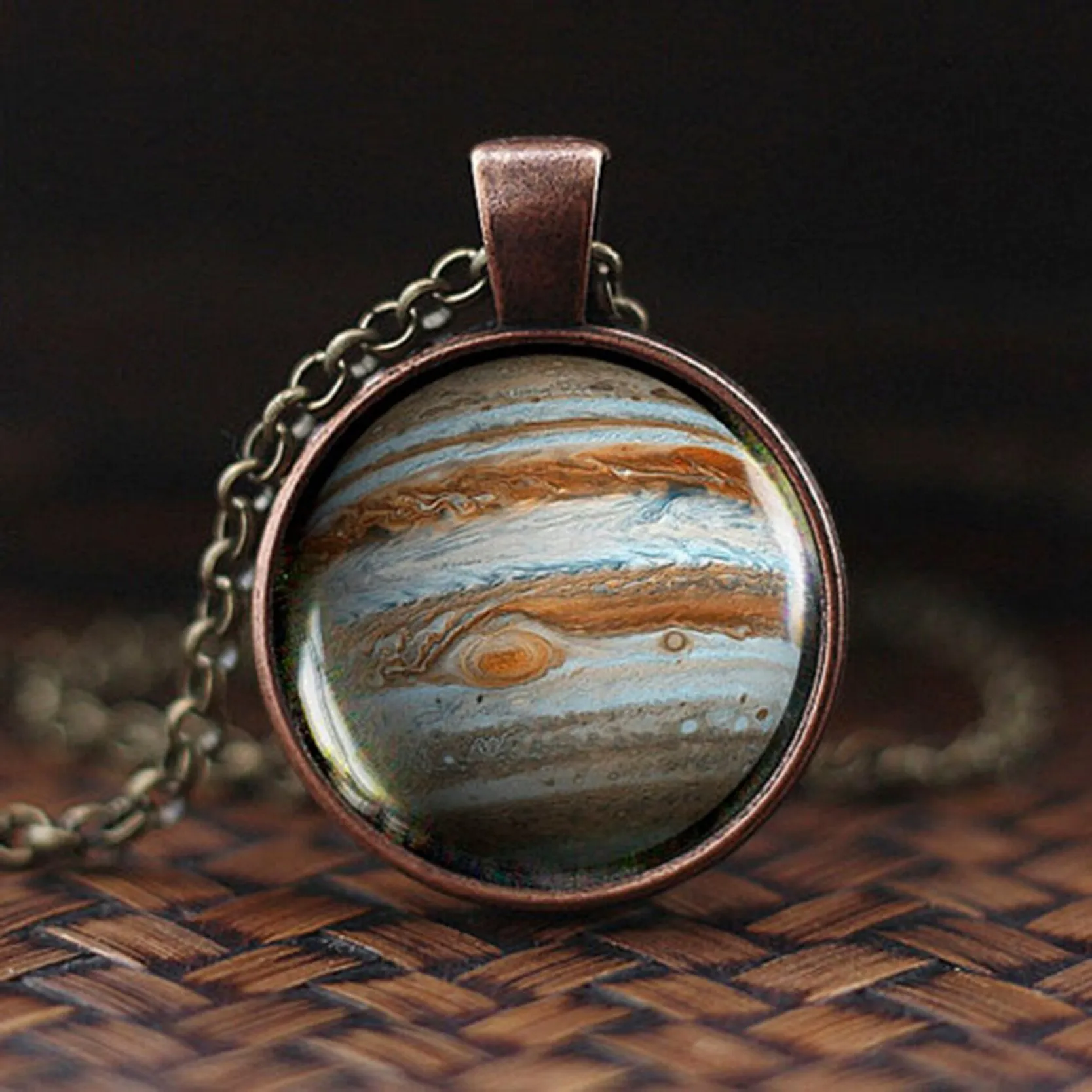 Women Charming Universe Glass Cabochon Galaxy Necklaces